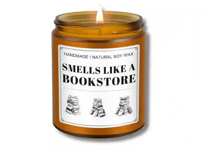Old-books scented candle for book lovers