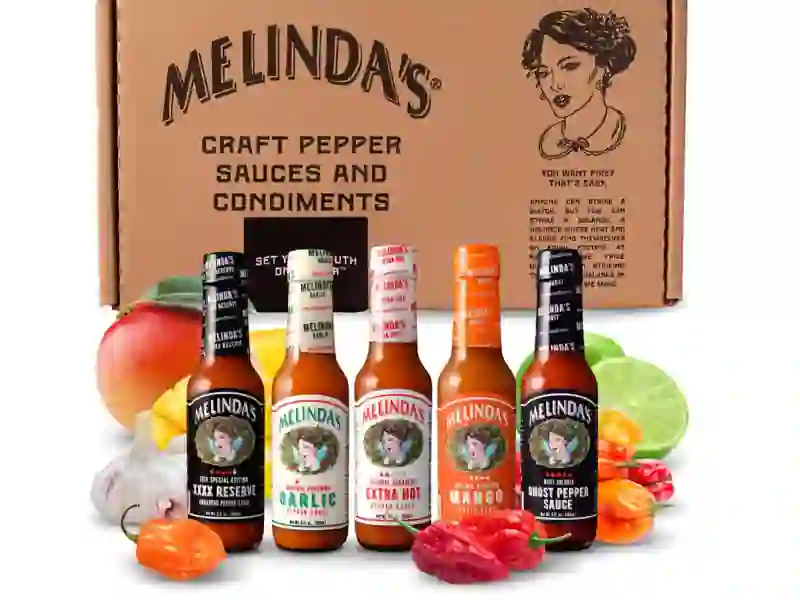 Melinda's habanero hot sauce variety gift pack